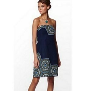 Lilly Pulitzer honey comb bee strapless dress